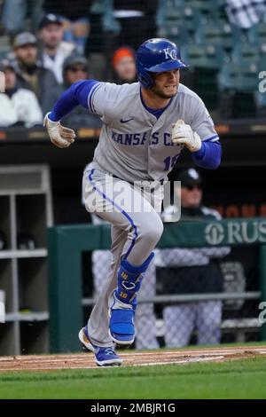 Apr 07, 2022: Kansas City Royals Andrew Benintendi (16) and Michael A.  Taylor (2) receive their gold glove awards from the 2021 season at pregame  at Kauffman Stadium Kansas City, Missouri. The