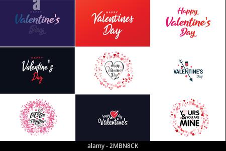 Love word art design with a heart-shaped gradient background Stock Vector