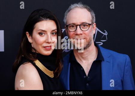 Addie Hall, left and Kevin Sussman arrive at the premiere of the final ...