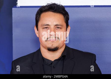 Jesse Garcia arrives at the premiere of "Ambulance" on Monday, April 4