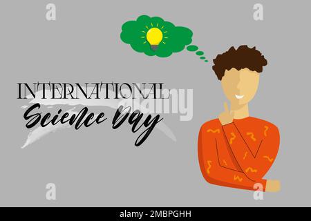National science day banner greeting celebration vector graphic Stock Vector