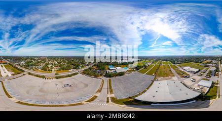 360 degree panoramic view of Aerial drone 360 equirectangular spherical panorama photo Sarasota Fairgrounds