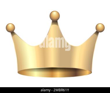 Gold  vector crown for logo or other design Stock Vector