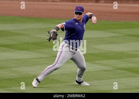 This is a 2022 photo of Adolis Garcia of the Texas Rangers' baseball team.  (AP Photo/Darryl Webb Stock Photo - Alamy