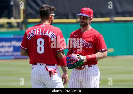 Philadelphia Phillies first baseman Alec Bohm in action during a baseball  game against the Boston Red Sox, Sunday, May 7, 2023, in Philadelphia. (AP  Photo/Laurence Kesterson Stock Photo - Alamy