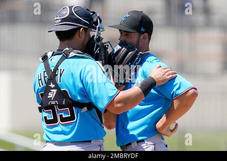 St. Petersburg, FL. USA; Miami Marlins catcher Payton Henry (86