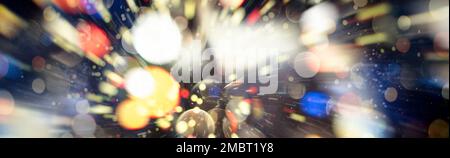Bright light spots abstract bokeh blurred texture background Stock Photo
