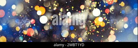 Bright light spots abstract bokeh blurred texture background Stock Photo