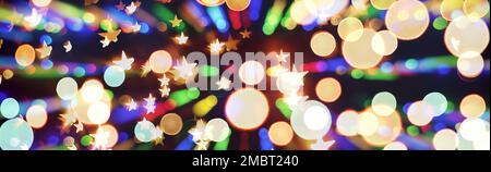 Elegant abstract background with bokeh defocused lights and stars Stock Photo