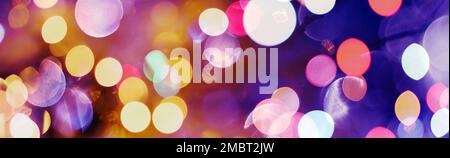 Bright light spots abstract bokeh blurred texture background Stock Photo