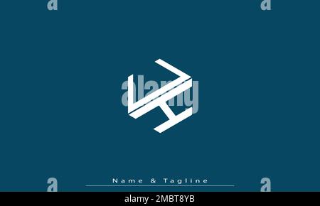 Alphabet letters Initials Monogram logo UH , HU Stock Vector