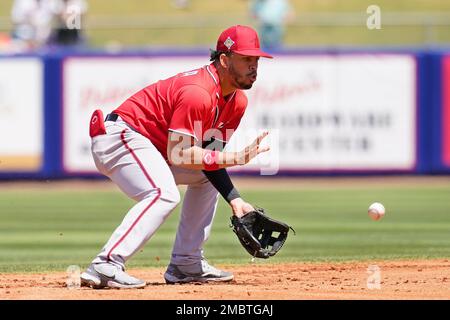 Washington Nationals shortstop Luis Garcia (2) in action during a baseball  game against the Atlanta Braves at Nationals Park, Sunday, April 2, 2023,  in Washington. (AP Photo/Alex Brandon Stock Photo - Alamy