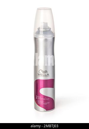 CHISINAU, MOLDOVA - March  06 2016;: Tube of Wella isolated on white. Helps to protect your hair from sun damages. Produced by Wella, Germany Stock Photo