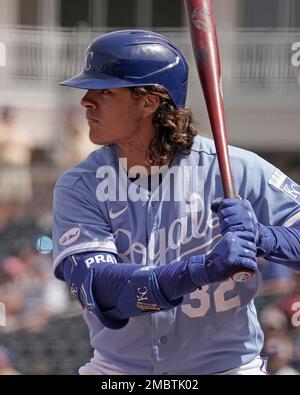 This is a 2022 photo of Nick Pratto of the Kansas City Royals baseball team  taken Sunday, March 20, 2022, in Surprise, Ariz. (AP Photo/Charlie Riedel  Stock Photo - Alamy