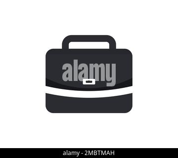 Briefcase, work briefcase flat icon logo design. Business concept. Suitcase sign and symbol. luggage symbol vector design and illustration. Stock Vector