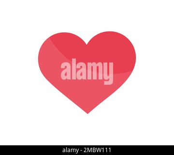 Red heart icon, Love, Love symbol logo design. Heart shape. Love passion concept. Romantic vector design and illustration. Stock Vector