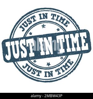 Just in time grunge rubber stamp on white background, vector illustration Stock Vector