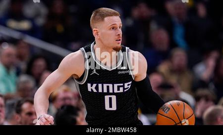 Sacramento Kings guard Donte DiVincenzo (0) looks on during the first half  of an NBA basketball game against the Washington Wizards, Saturday, Feb.  12, 2022, in Washington. (AP Photo/Nick Wass Stock Photo - Alamy