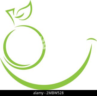 fruit and smile, dental care, diet, logo, background Stock Vector