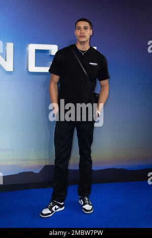 Nathan Soan Mngomezulu poses for photographers upon arrival at the