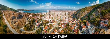Panorama city Fethiye Turkey, aerial top view. Stock Photo