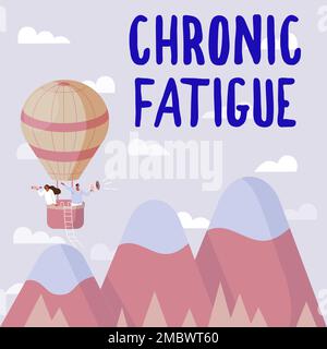 Inspiration showing sign Chronic Fatigue. Concept meaning A disease or condition that lasts for longer time Stock Photo