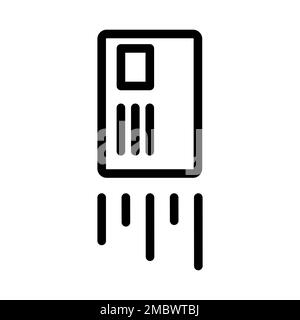 Send message line icon isolated on white background. Black flat thin icon on modern outline style. Linear symbol and editable stroke. Simple and pixel Stock Vector