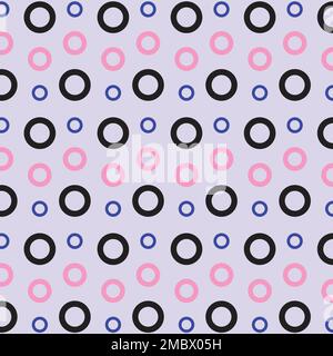 Pastel Minimal Hollow Circle Pattern Stock Vector