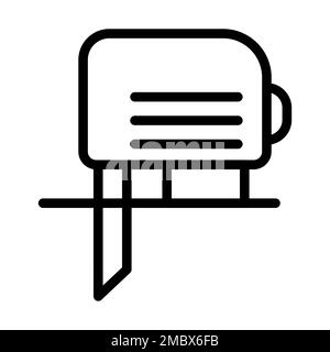 Electro jig saw line icon isolated on white background. Black flat thin icon on modern outline style. Linear symbol and editable stroke. Simple and pi Stock Vector