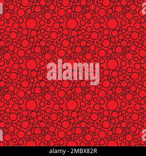 Red Black Bubble Blood Pattern Stock Vector