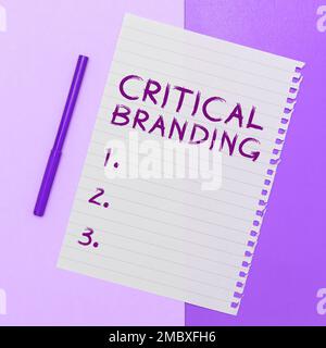 Sign displaying Critical Thinking, Word for sequence of stages of a project requiring the longest time Stock Photo