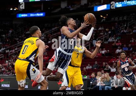 Houston Rockets' Garrison Mathews plays during an NBA basketball game,  Monday, Jan. 3, 2022, in Philadelphia. (AP Photo/Matt Slocum Stock Photo -  Alamy