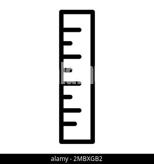 Straightedge line icon isolated on white background. Black flat thin icon on modern outline style. Linear symbol and editable stroke. Simple and pixel Stock Vector