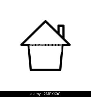 Home line icon isolated on white background. Black flat thin icon on modern outline style. Linear symbol and editable stroke. Simple and pixel perfect Stock Vector