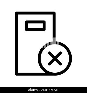 No entry line icon isolated on white background. Black flat thin icon on modern outline style. Linear symbol and editable stroke. Simple and pixel per Stock Vector