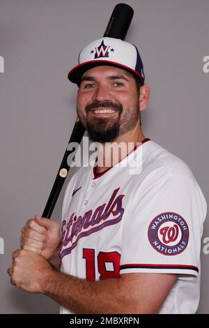 This is a 2022 photo of Jake Noll of the Washington Nationals baseball  team. This image reflects the Washington Nationals active roster Wednesday,  March 17, 2022, in West Palm Beach, Fla., when