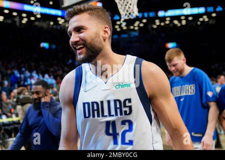 Dallas Mavericks forward Maxi Kleber (42) poses during the NBA basketball  team's Media Day in Dallas, Monday, Sept. 27, 2021. (AP Photo/LM Otero  Stock Photo - Alamy