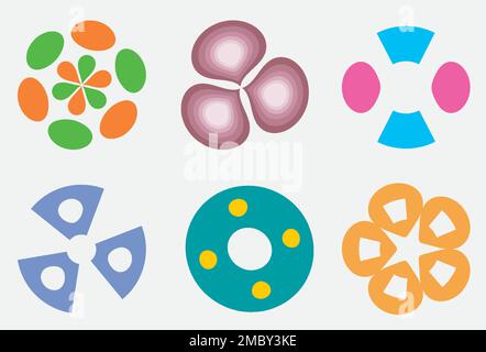 Geometric Infographic Web Element Design Sign Collection Stock Vector
