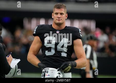 East Rutherford, New Jersey, USA. 6th Dec, 2020. Las Vegas Raiders  defensive end Maxx Crosby (98) in action during the NFL game between the  Las Vegas Raiders and the New York Jets