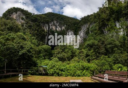 Bat Viewing Area in Gunung Mulu National Park Stock Photo