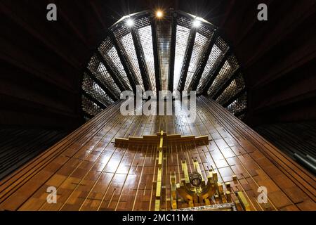 Interior view, New Basilica of Guadalupe, Mexico City, Mexico, North America Stock Photo