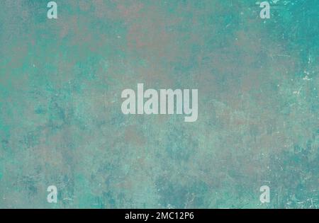 Worn out aquamarine colored grunge background Stock Photo