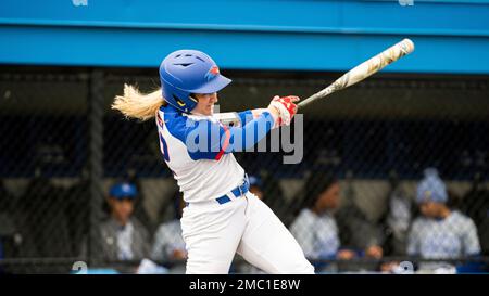 UMass Lowell infielder Olivia Labbe (22) runs to first base during an NCAA  softball game on Sunday, March 6, 2022 in Hampton, Va. (AP Photo/Mike  Caudill Stock Photo - Alamy