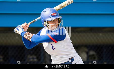 UMass Lowell infielder Olivia Labbe (22) runs to first base during an NCAA  softball game on Sunday, March 6, 2022 in Hampton, Va. (AP Photo/Mike  Caudill Stock Photo - Alamy