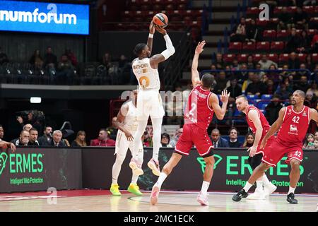 Milan, Italy. 20th Jan, 2023. David Lighty (Asvel Lyon Villeurbanne) during EA7 Emporio Armani Milano vs Lyon-Villeurbanne, Basketball Euroleague Championship in Milan, Italy, January 20 2023 Editorial Usage Only Credit: Independent Photo Agency/Alamy Live News Stock Photo