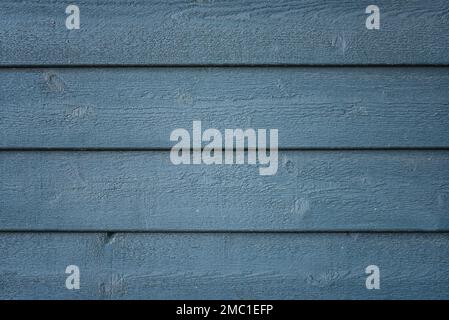 grungy blue weathered rough wooden cladding background Stock Photo