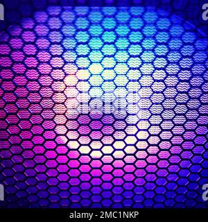 RGB color computer cooler. Colorful abstract background. Concept for modern technology and IT. Tuning and quality cooling of gaming computers. Stock Photo