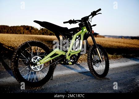 Electric motorbike, e-motorcycle, SUR-RON, Light Bee, L1e X, street version, electric moped, motocross, 50cc, off road, electric, electric, CO2 Stock Photo