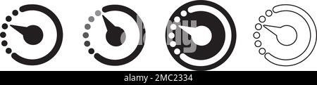 A vector of stroke and fill speedometers Stock Vector