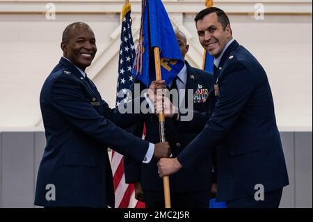 Col. Phelemon Williams, left, 436th Mission Support Group commander ...